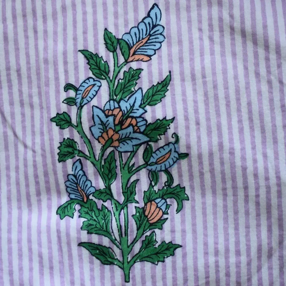 J.Crew Factory Tiered Midi Shirt Dress 00 Purple White Striped Green Block Print
